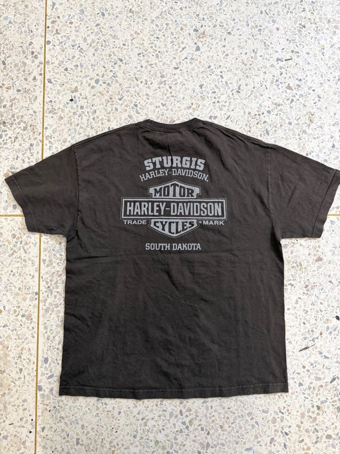 할리데이비슨 프린팅 반팔 브라운 상품이미지6