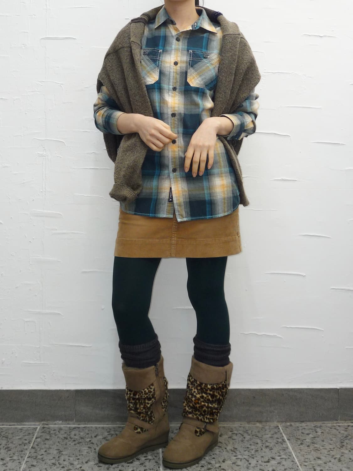 blue ivory check shirts 상품이미지4