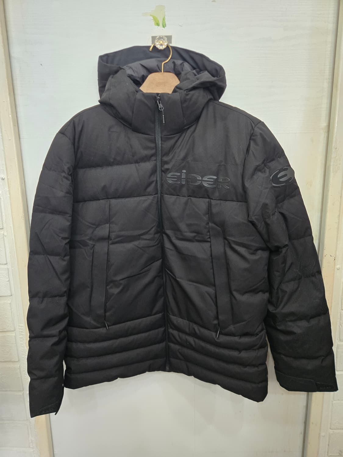 105,XL)) EiDER 아이더 거위털 올블랙 패딩!~ 상품이미지1