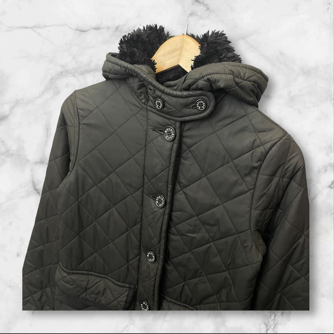 매킨토시 스코트랜드 블랙 안감퍼 헤비 퀄팅 롱 자켓 점퍼 상품이미지3