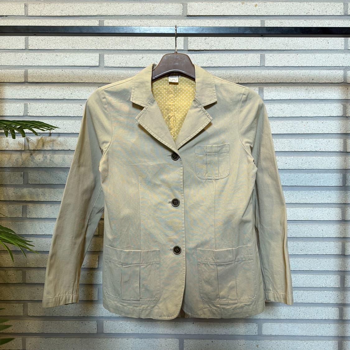 JPN VINTAGE 테일러드 코튼 워크자켓 3버튼 패치포켓 디테일 미색 상품이미지2