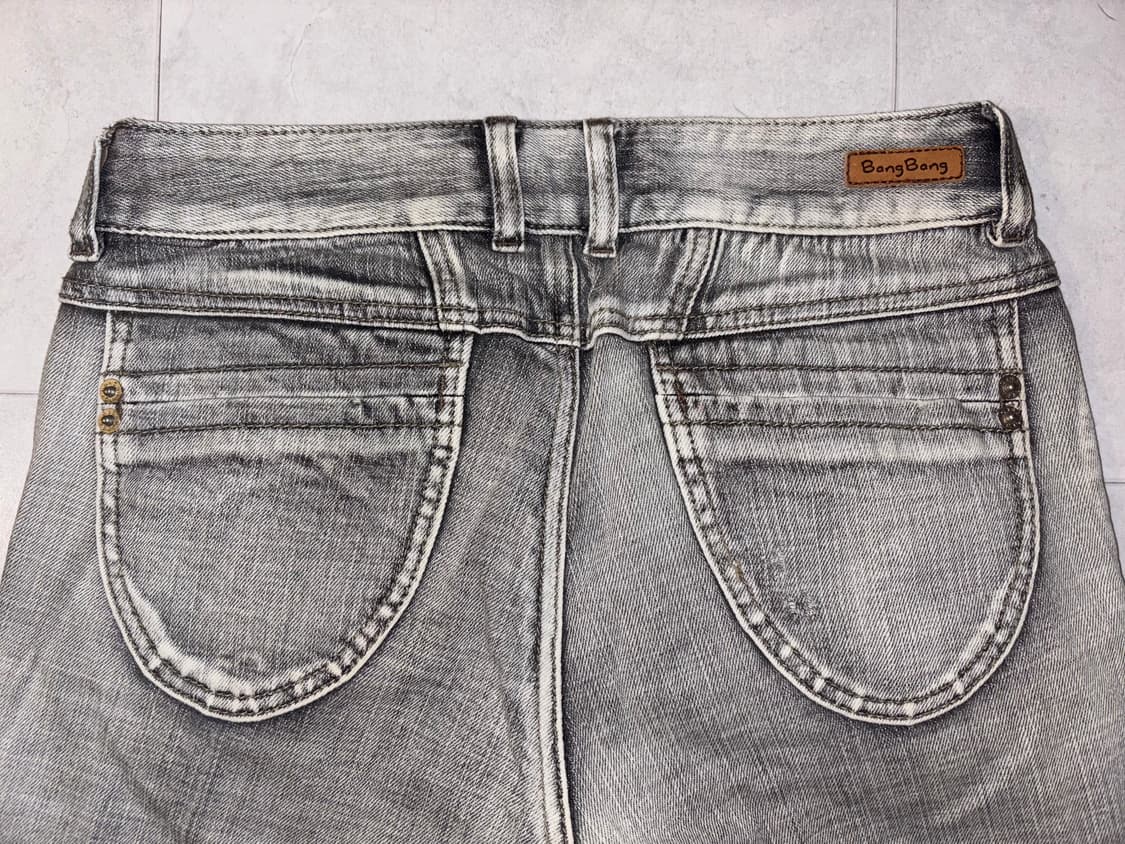 Vintage 워싱 로우라이즈 부츠컷 팬츠 상품이미지2