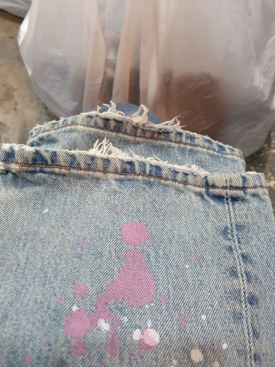 리바이스 90s 501 usa 페인팅 리메이크 데님팬츠

 상품이미지8