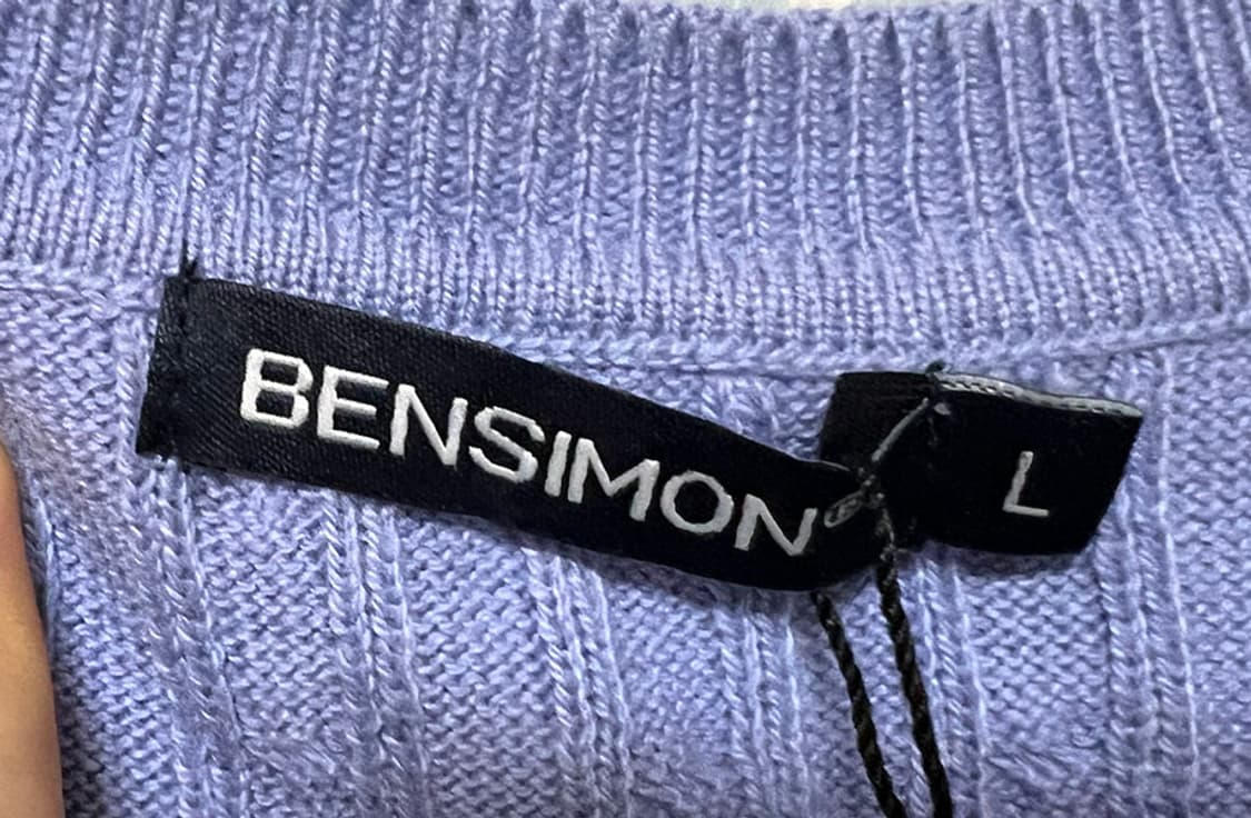 BENSIMON 시그니처 B로고 여자 니트가디건 새상품 L 100 77 상품이미지3