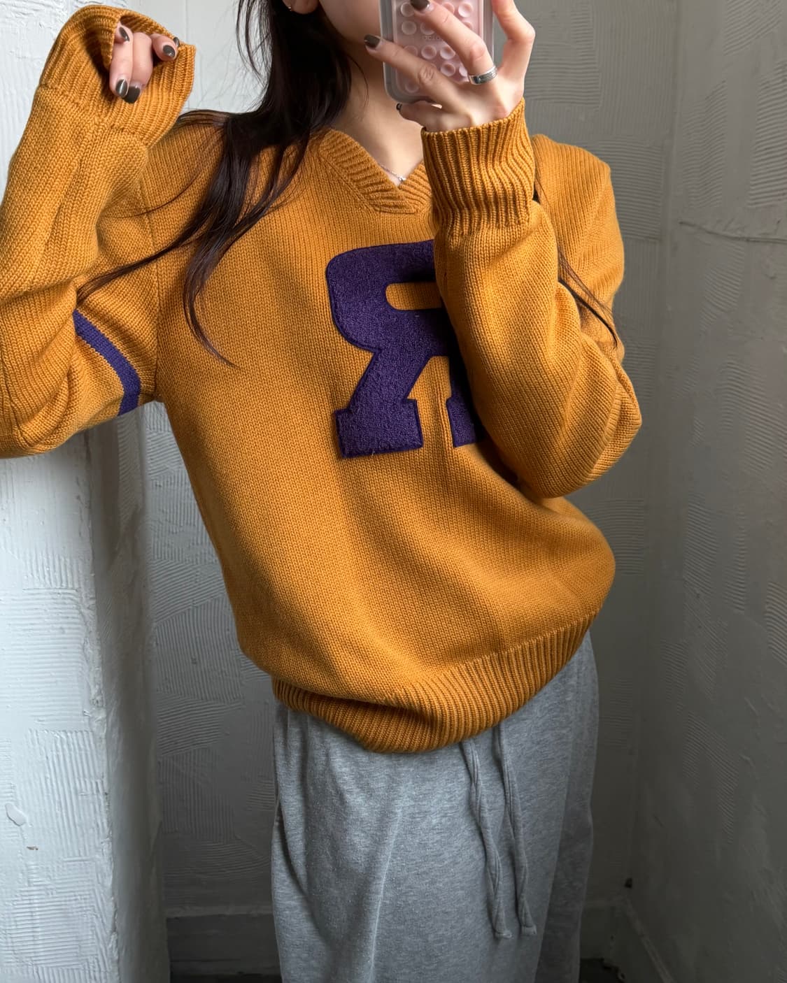 Polo 폴로 랄프로렌 R로고 레터맨 브이넥 울 니트 상품이미지2