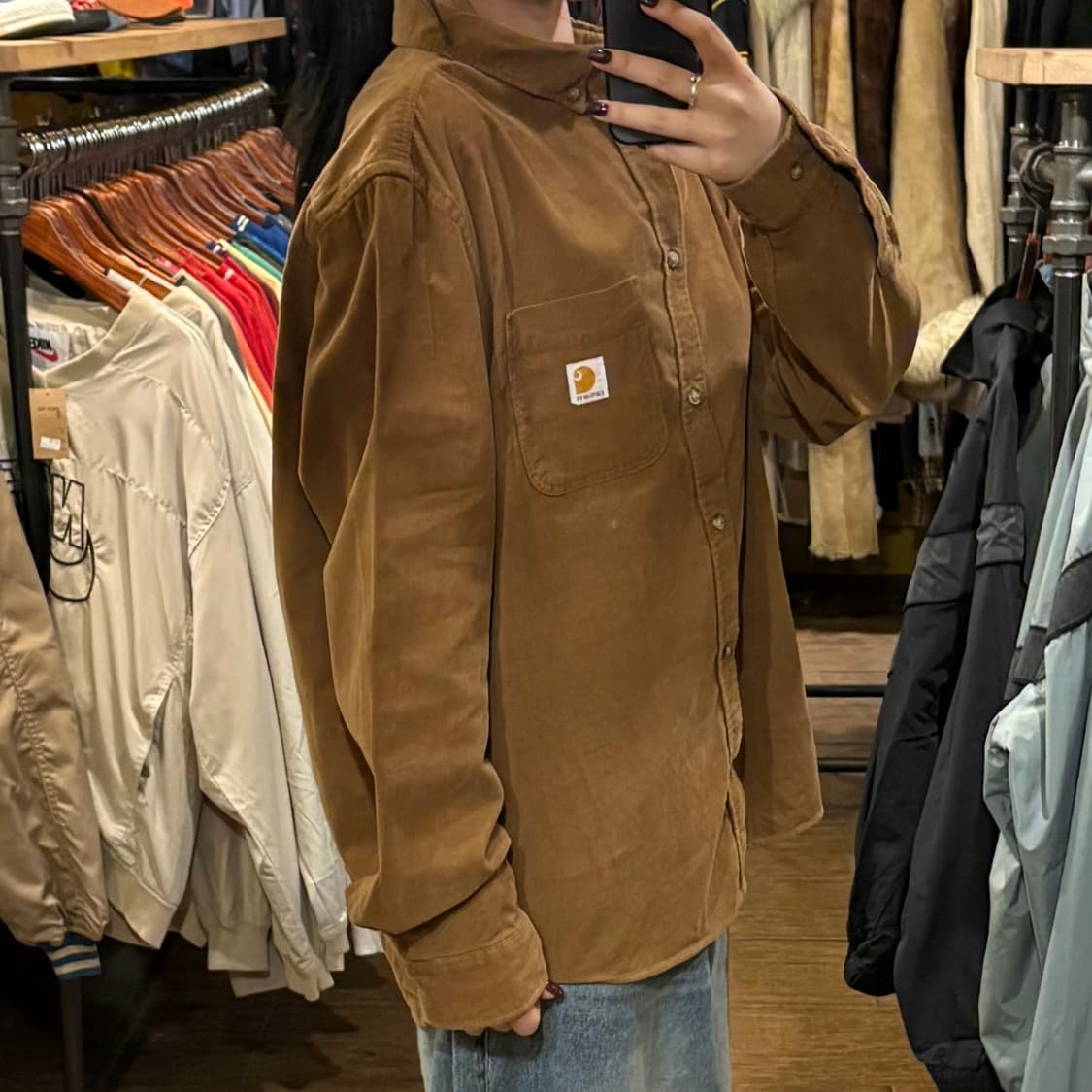[HI] Carhartt 칼하트 코듀로이 긴팔셔츠 카멜 상품이미지4