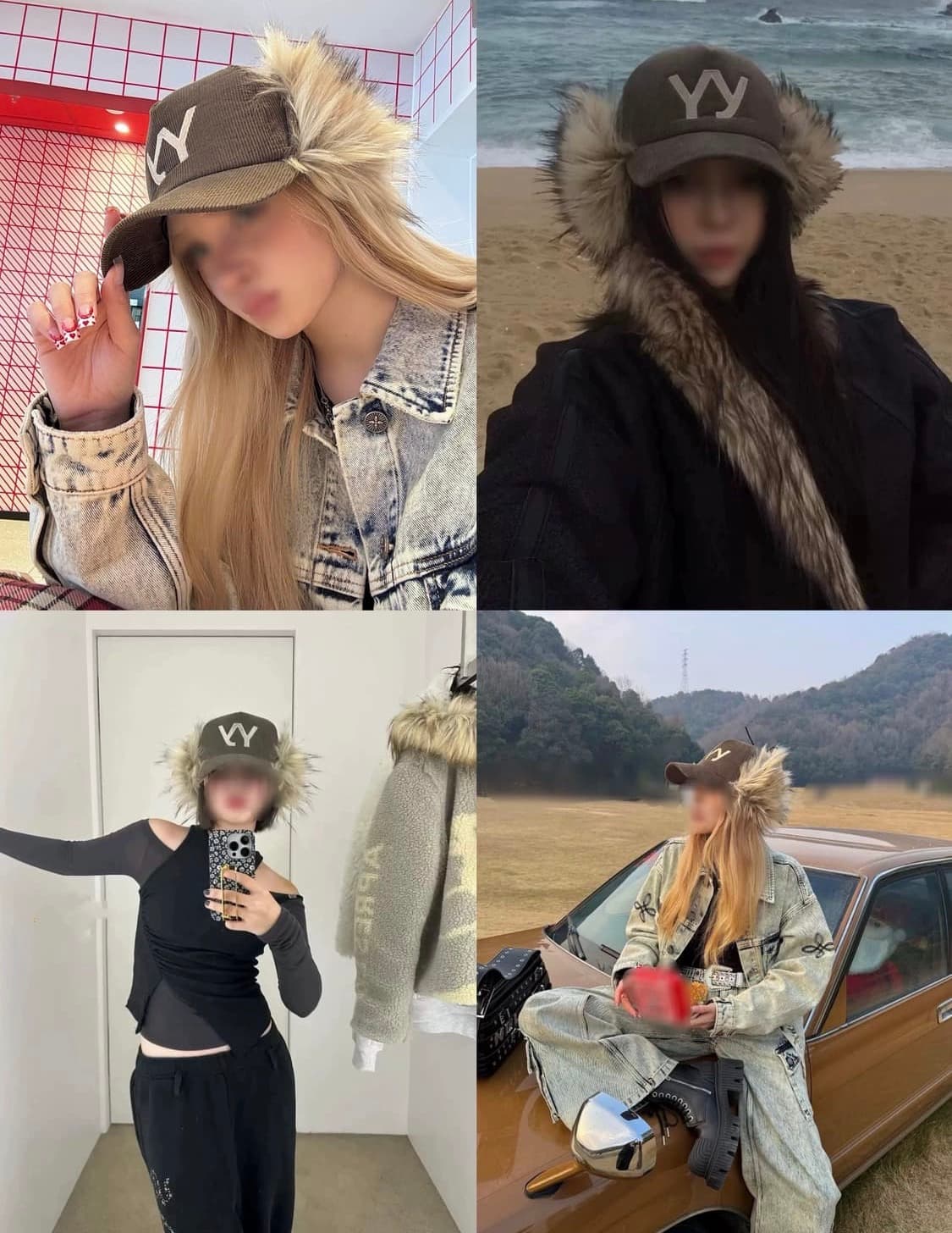 오픈와이와이 퍼 볼캡 상품이미지1