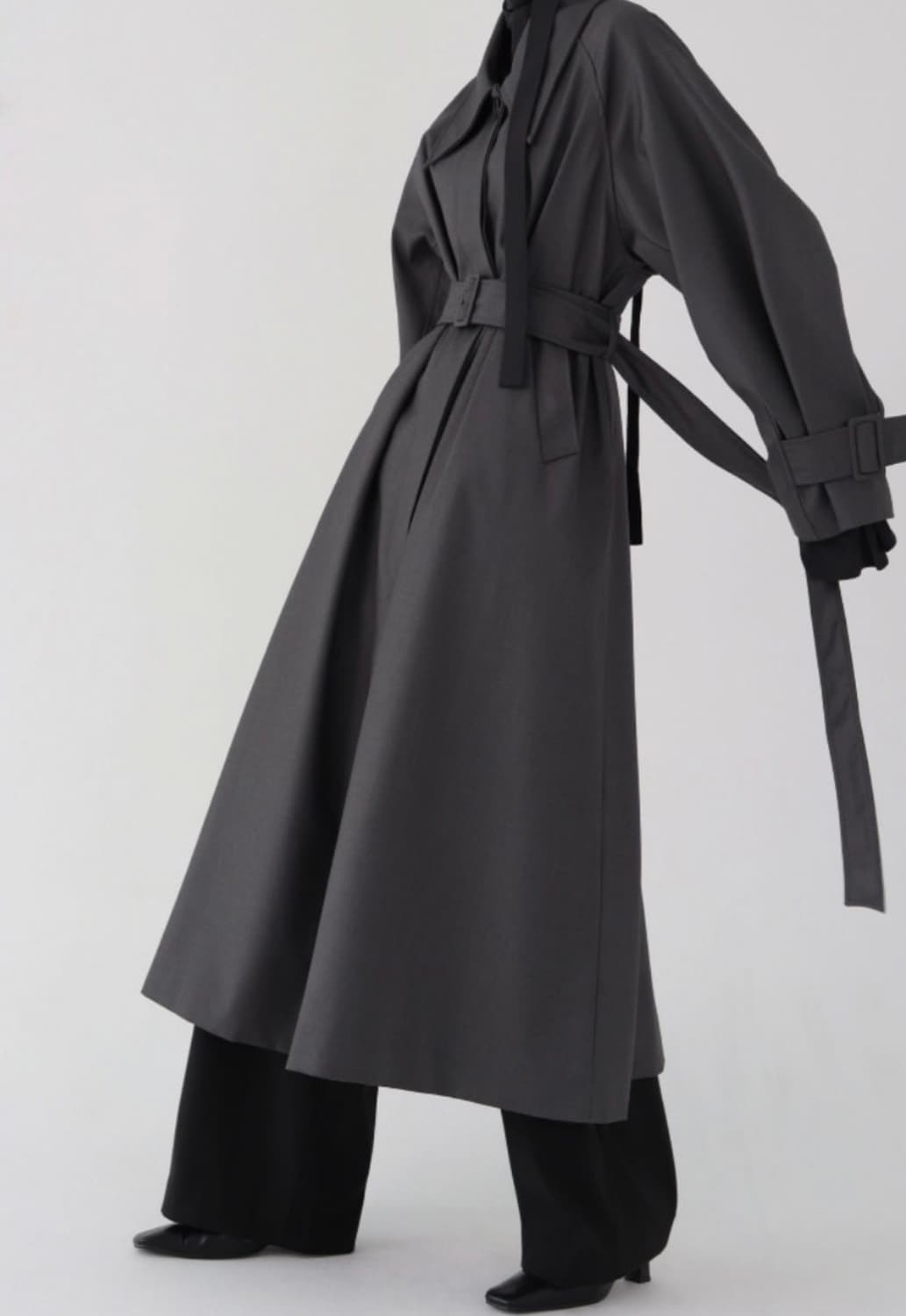 트리밍버드 싱글 트렌치코트 [Charcoal] 상품이미지2