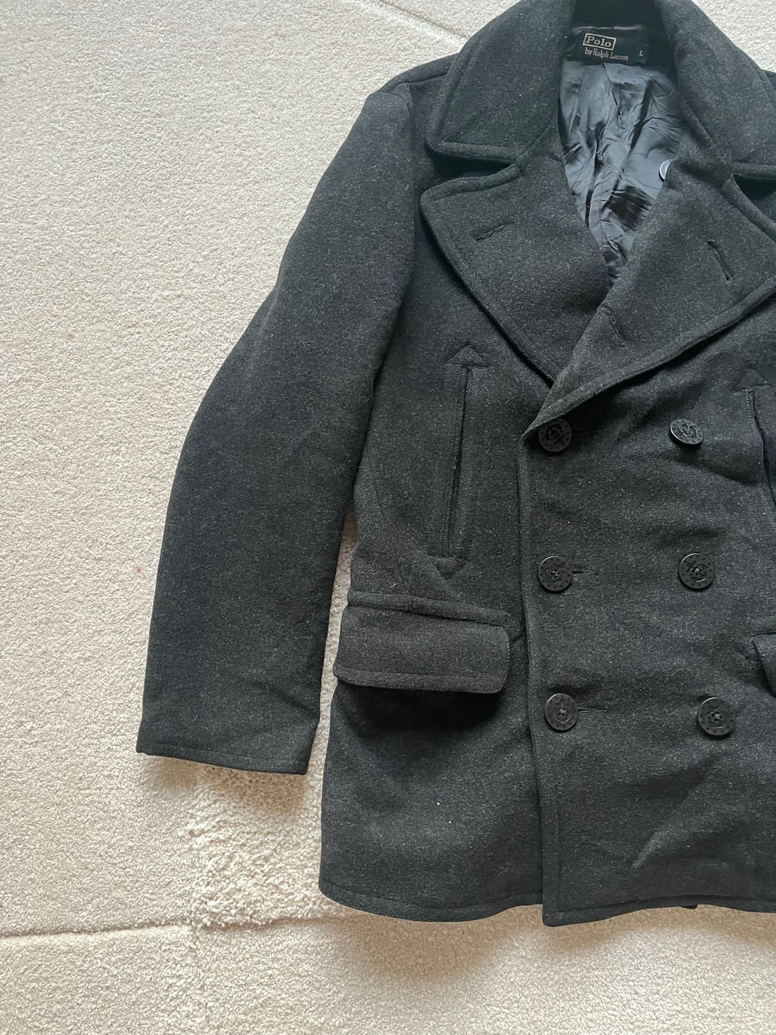 폴로 랄프로렌 헤비 멜튼울 피코트 (100-105) 상품이미지4