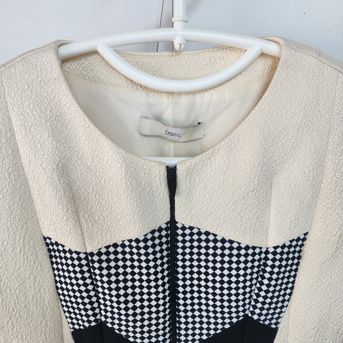 듀엘 체크 패턴 반팔 원피스 상품이미지2