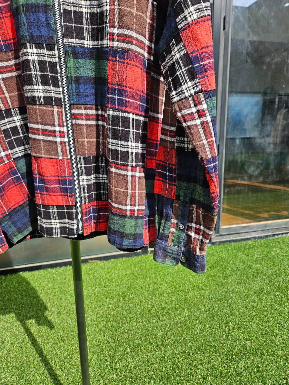 스투시 패치워크 플란넬 체크 셔츠 자켓 상품이미지5