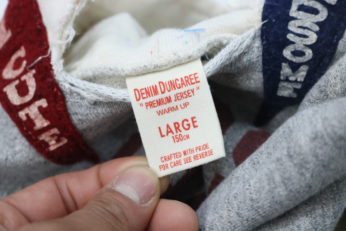 데님 던가리 빈티지 레터링 믹스 후드 스웻셔츠 상품이미지8