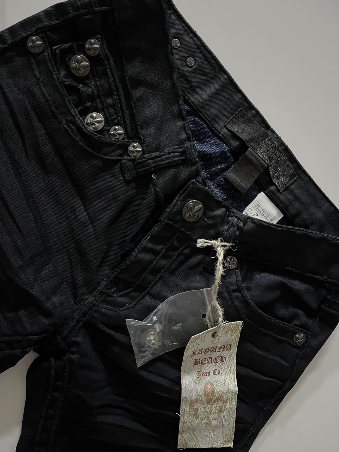 라구나비치 스티치 로우라이즈 슬림핏 팬츠 상품이미지2