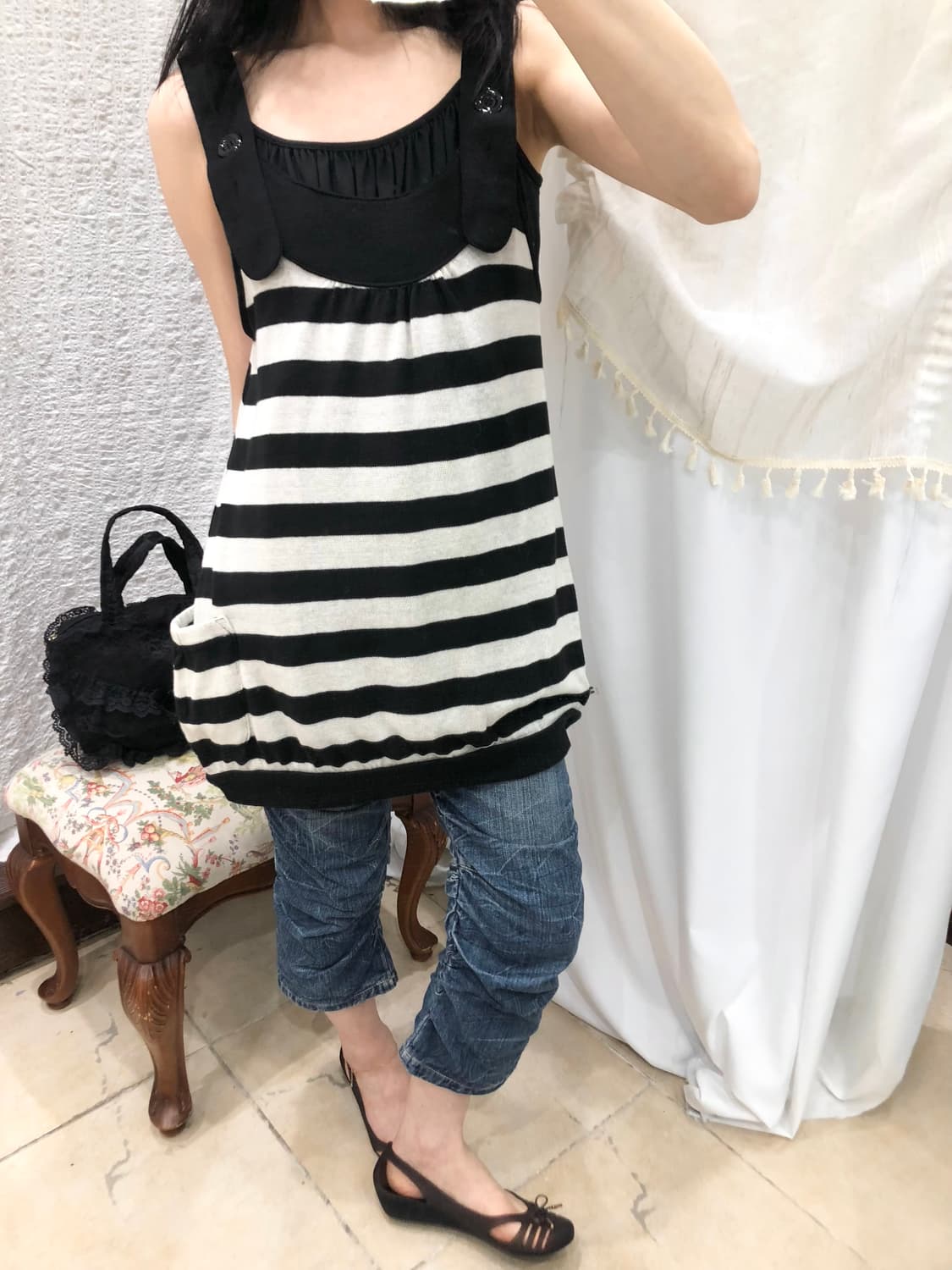Coco stripe curve knit 상품이미지2