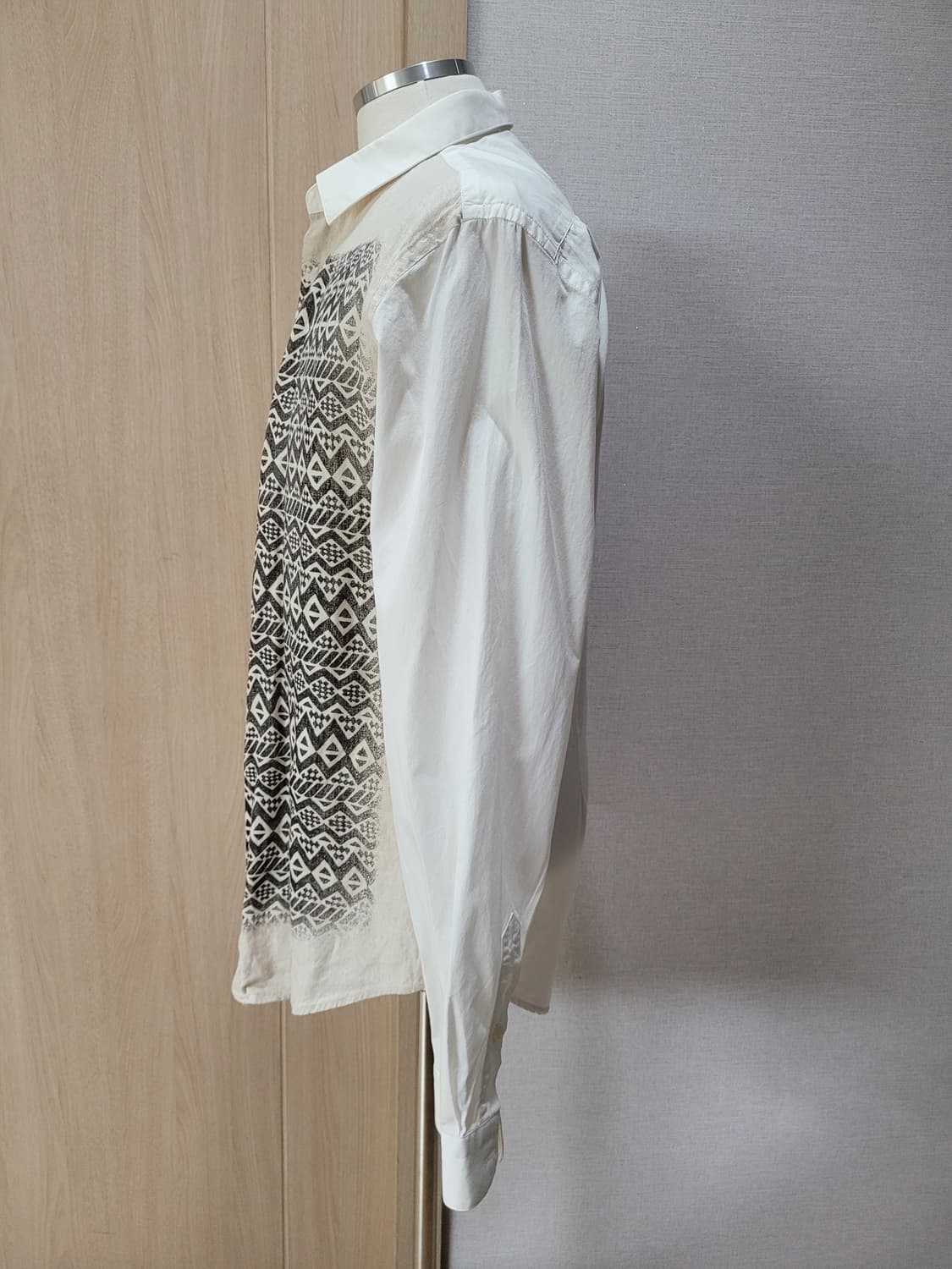 자라맨 ZARAMAN 에스닉 패턴 셔츠 105 화이트 상품이미지5