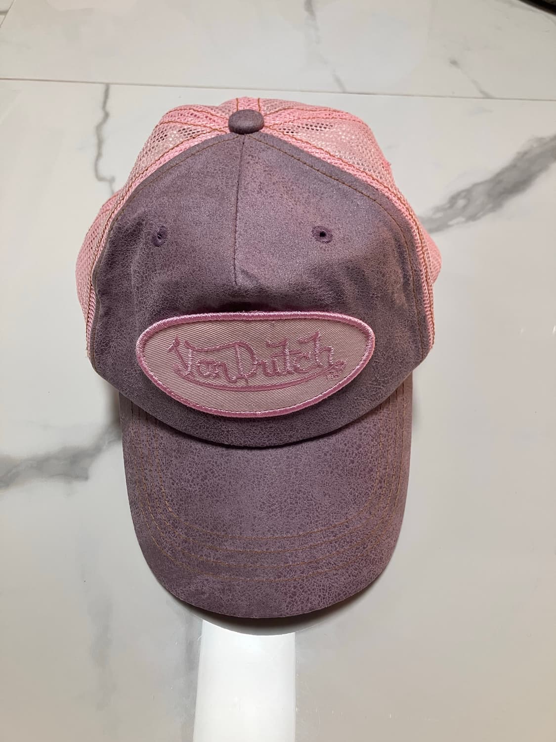 Y2K 대대장 본더치 트러커 매쉬 캡 모자 연핑크 라벤더 상품이미지1