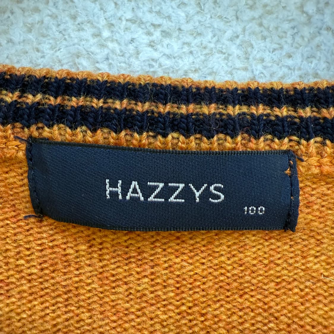 [100] 헤지스 라운드 니트 머스타드색 3731 상품이미지5