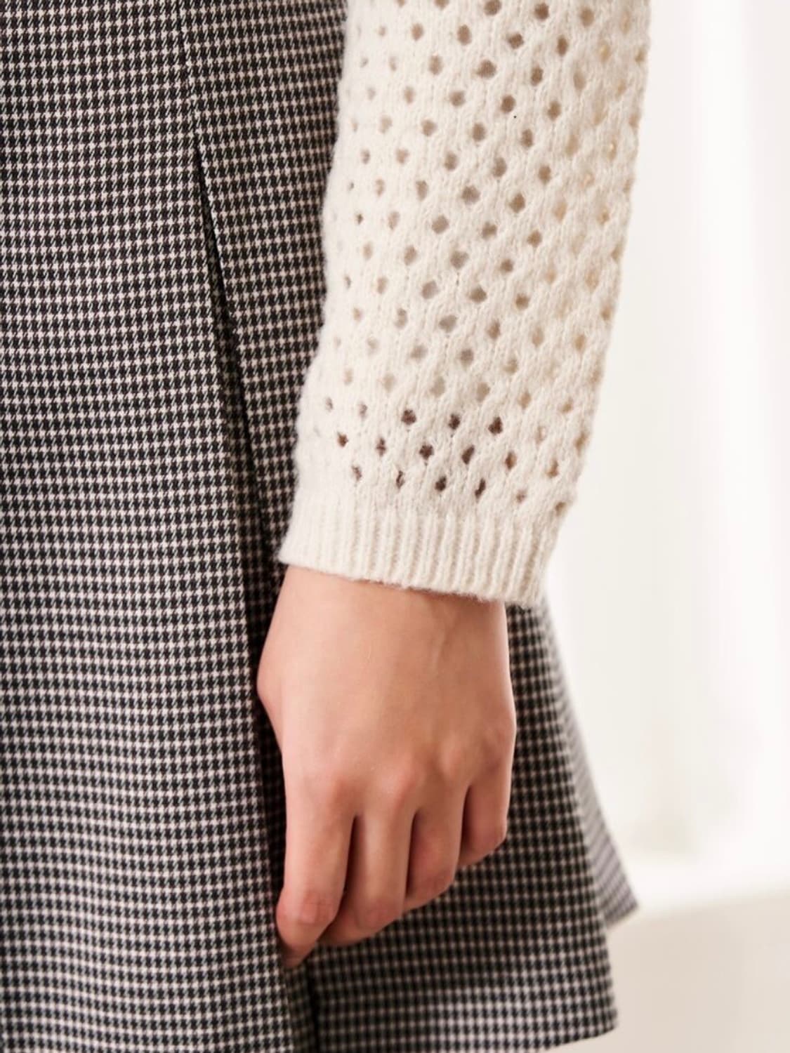 에잇세컨즈 | 아이보리 펀칭 카디건 크롭 가디건 M 상품이미지7