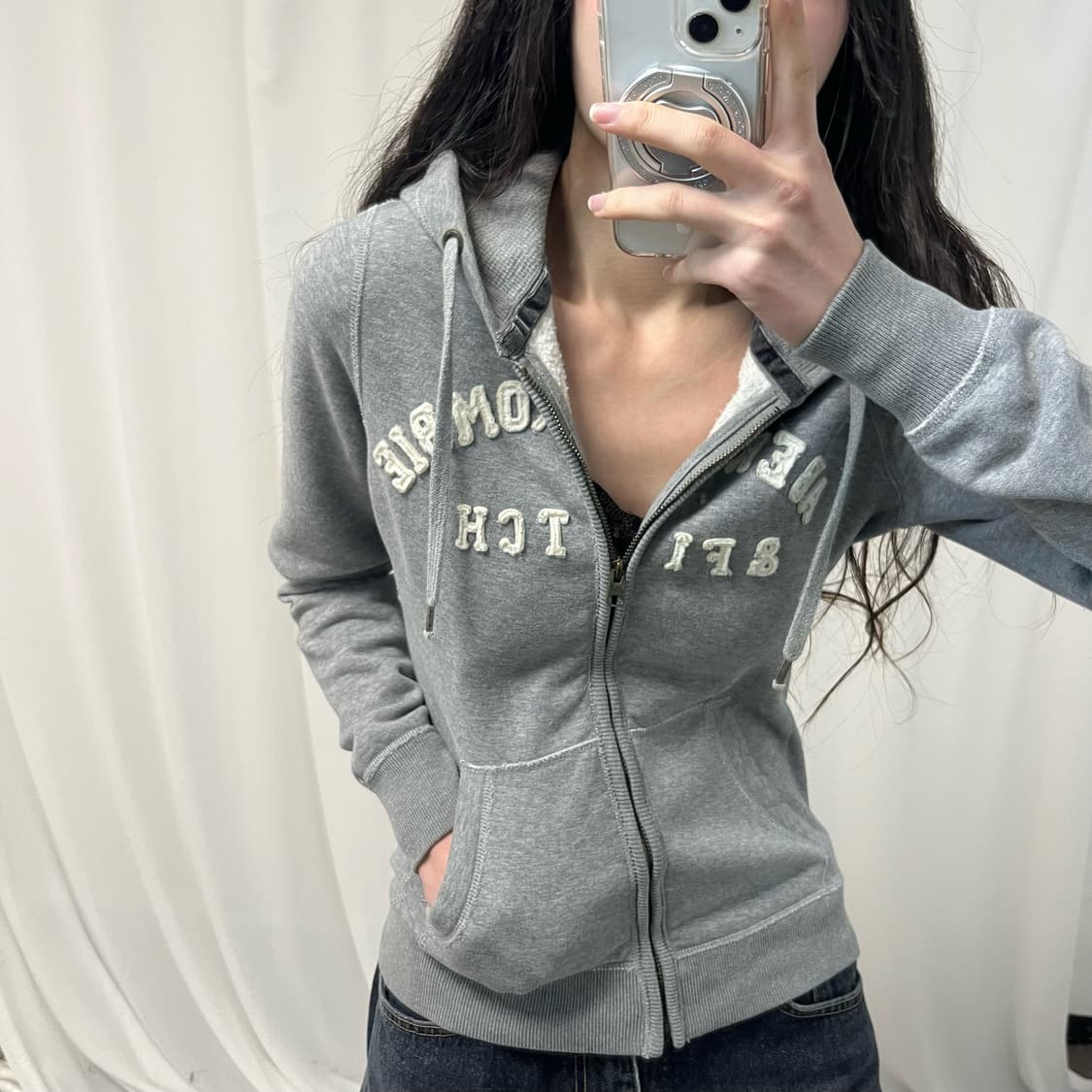 Abercrombie Gray Hoodie Zip-up 상품이미지2