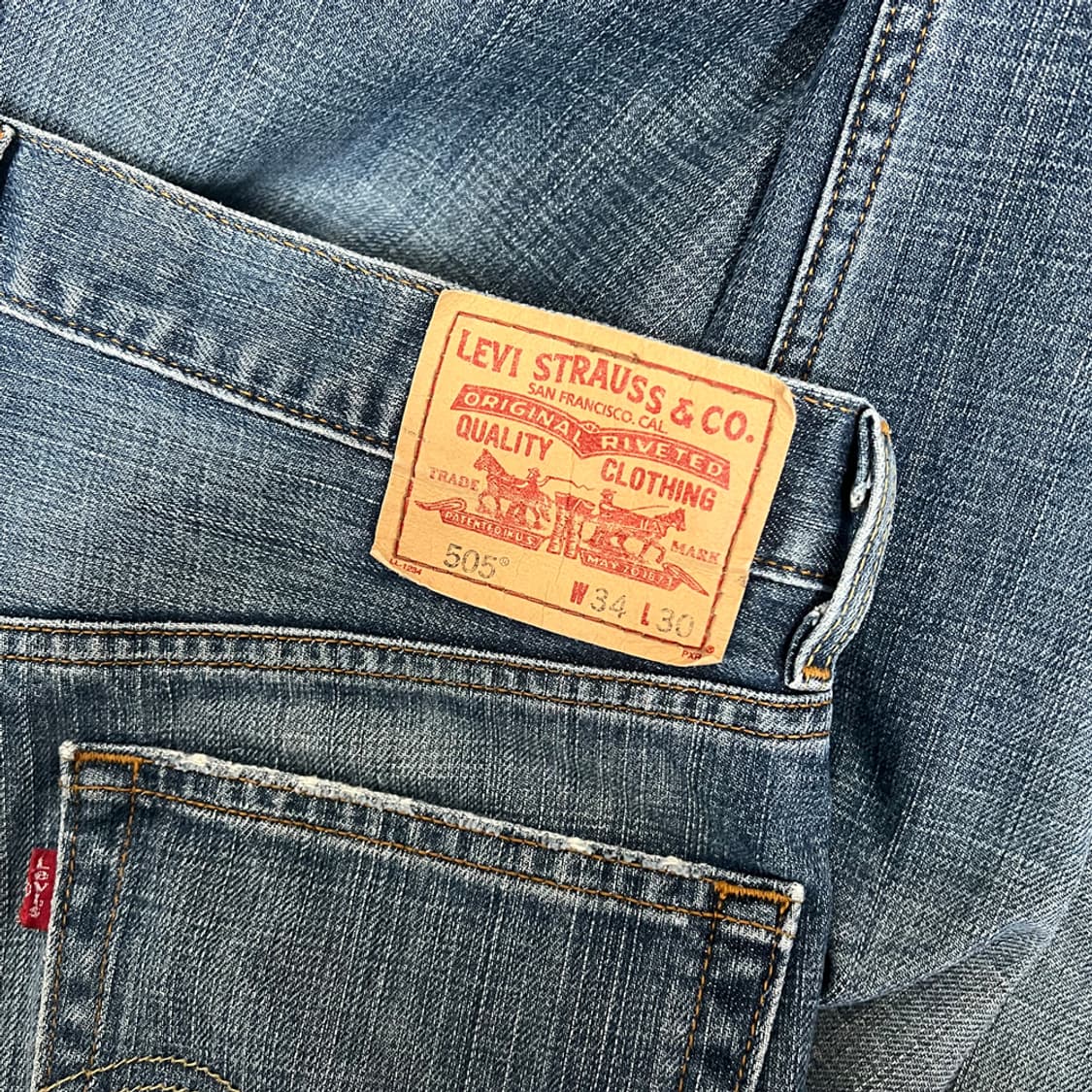 00s 리바이스 505 레귤러핏 데님 팬츠 청바지 34 상품이미지4