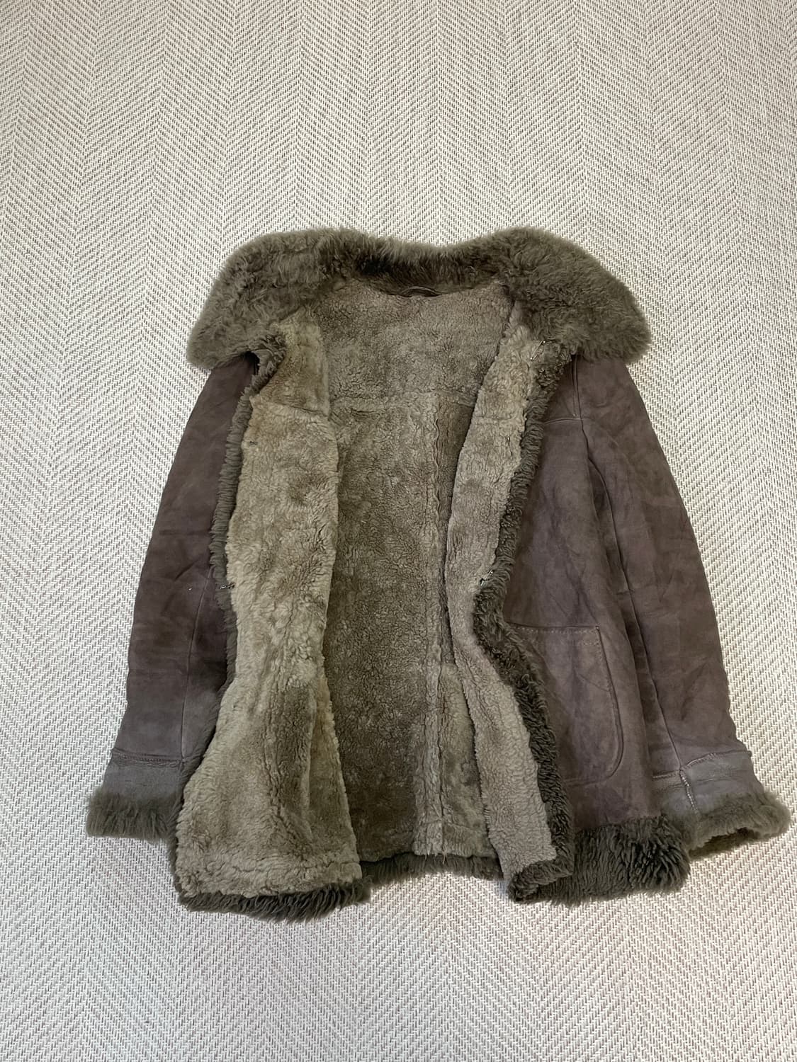 핸드메이드 리얼 스웨이드 시어링 카 코트 상품이미지9