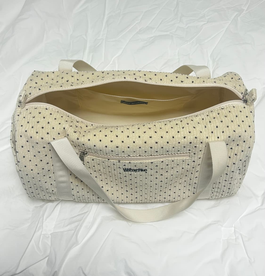 Wsc archive wsc 아카이브 도트 배럴백 크림 상품이미지1