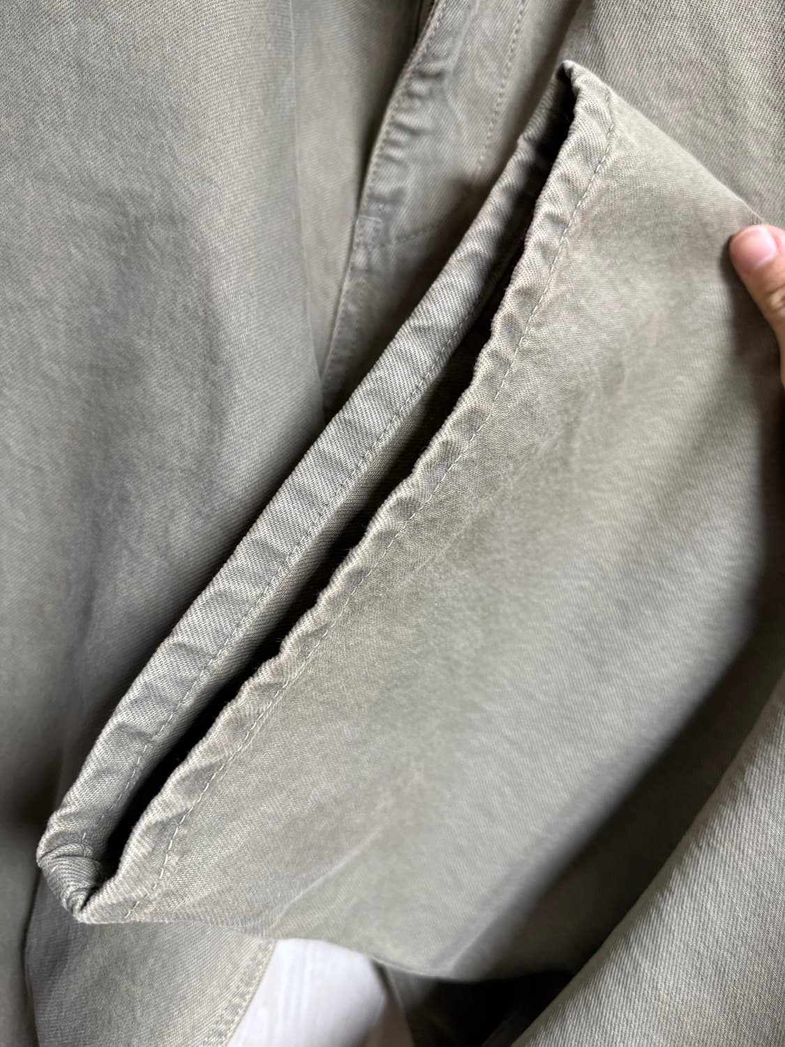 해칭룸 와이드커브진 올리브 5 상품이미지3