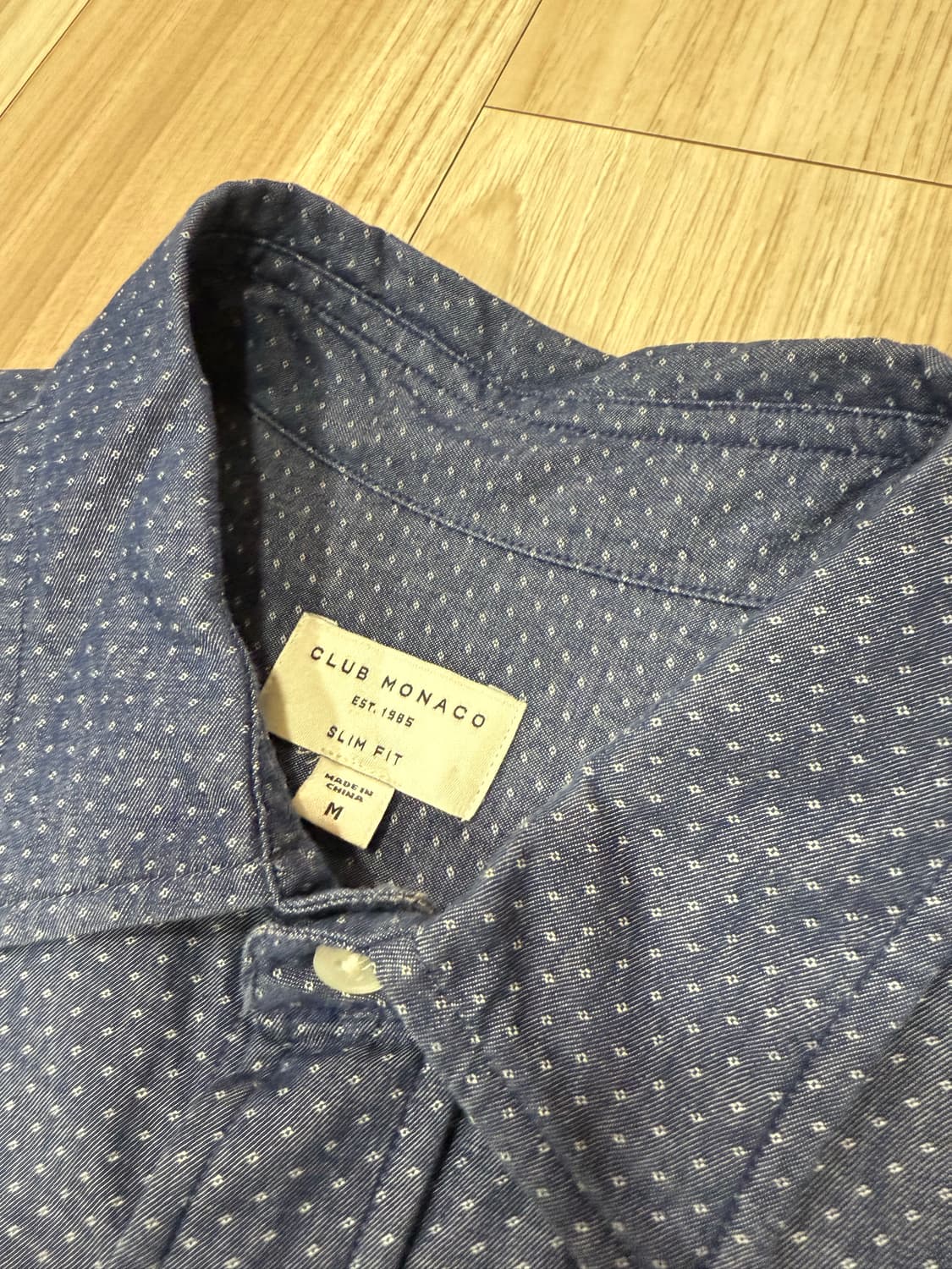 클럽모나코 도트 셔츠 슬림핏 M(100) / 면100% / 공홈 직구 상품이미지2