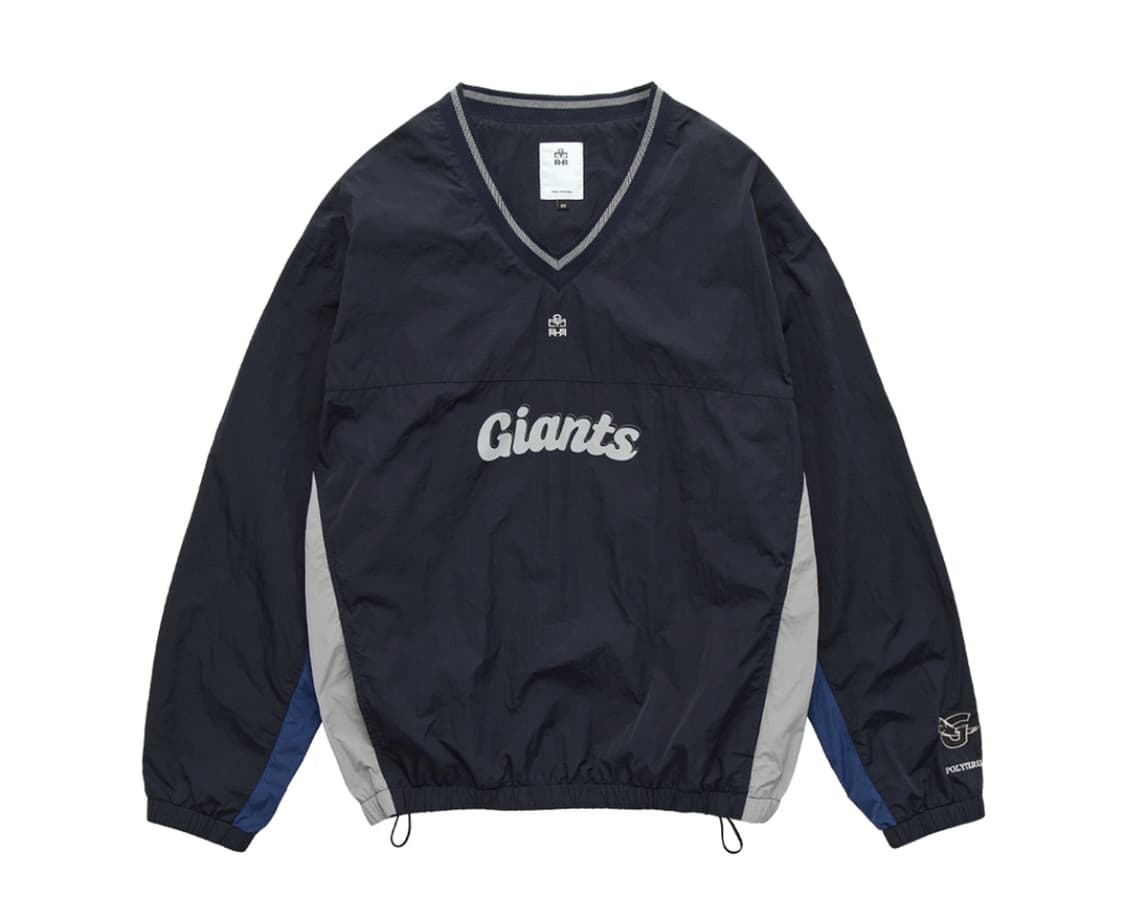 [120,XL] 롯데자이언츠X폴리테루 풀오버 네이비 새상품 상품이미지1