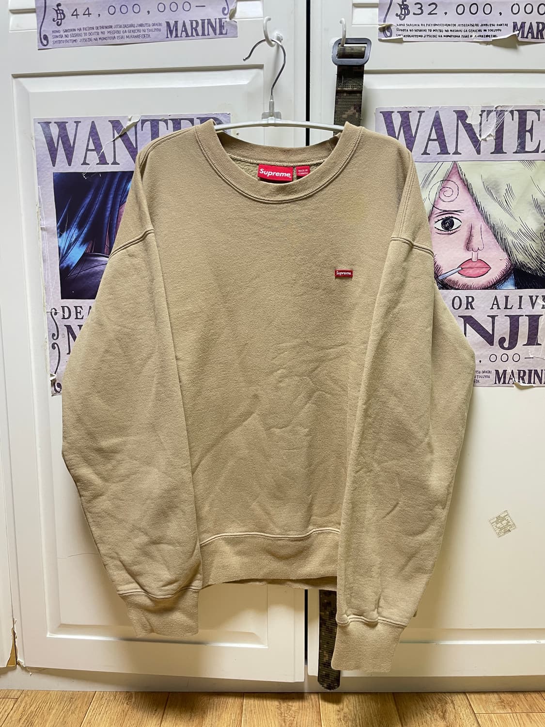 슈프림 베이지 스몰 박스 로고 스웻셔츠 맨투맨 M 상품이미지2