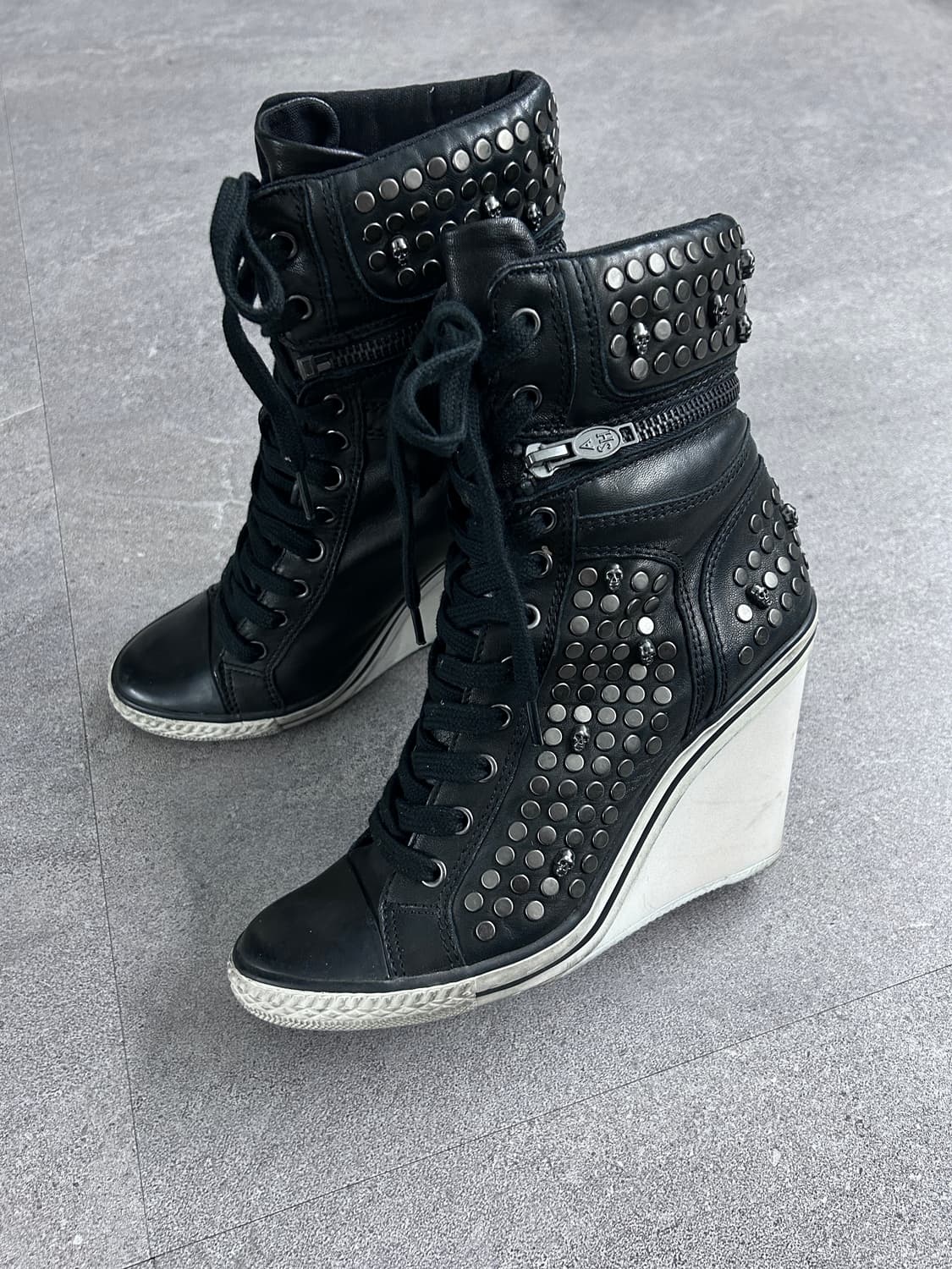 Ash 아쉬 스터드 웨지 힐 하이 스니커즈 상품이미지4