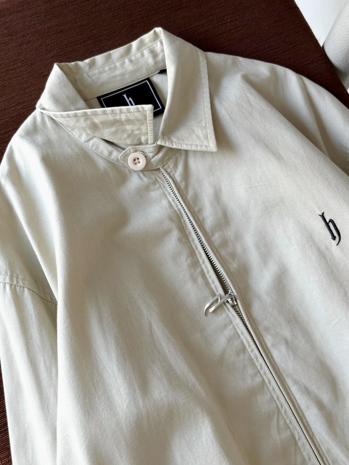 Logo point cotton loose blouson 상품이미지3