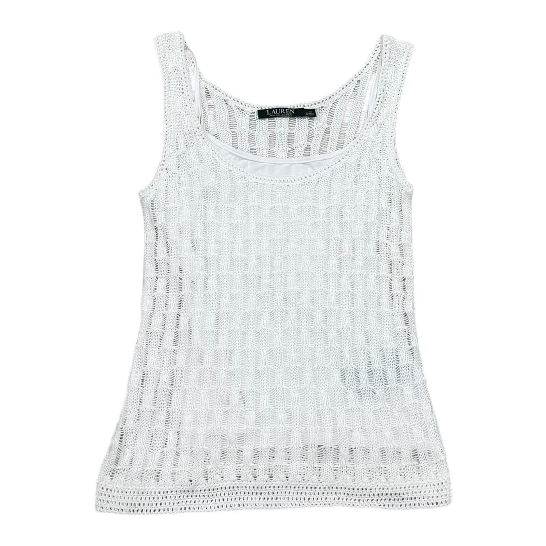 로렌 랄프로렌 그린라벨 슬리브리스 나시 화이트 XS 상품이미지1