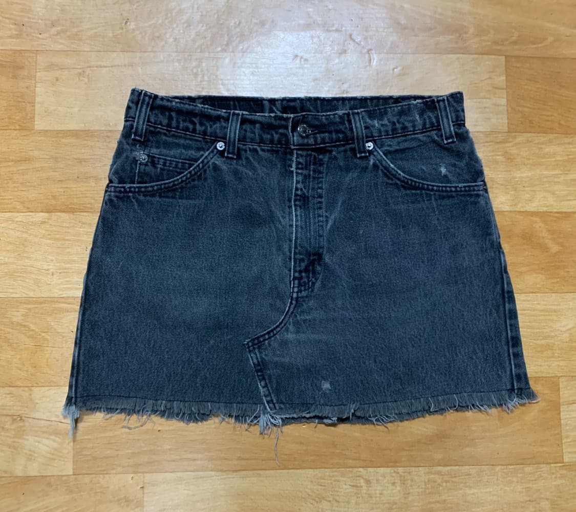 LEVIS 리바이스 커스터마이징(550-95년 메이드)데님 스커트 상품이미지1