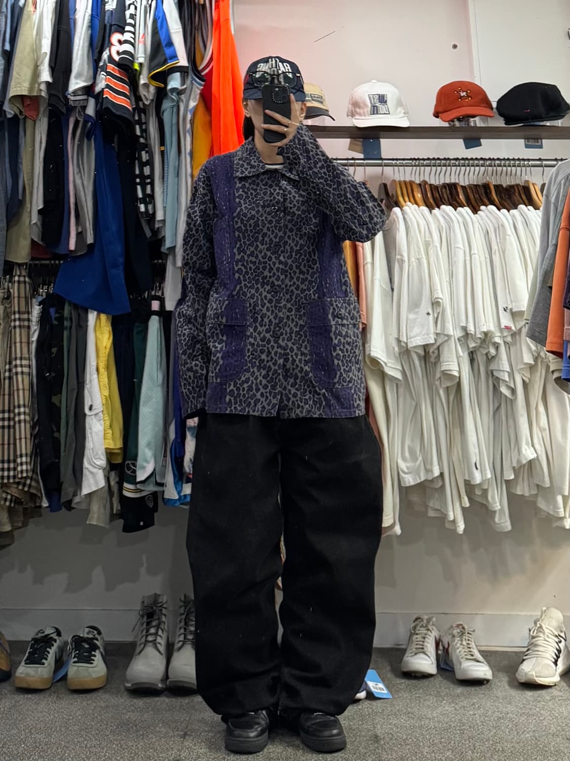 South2 west8 레어파드 퍼플 셔츠 자켓 상품이미지6