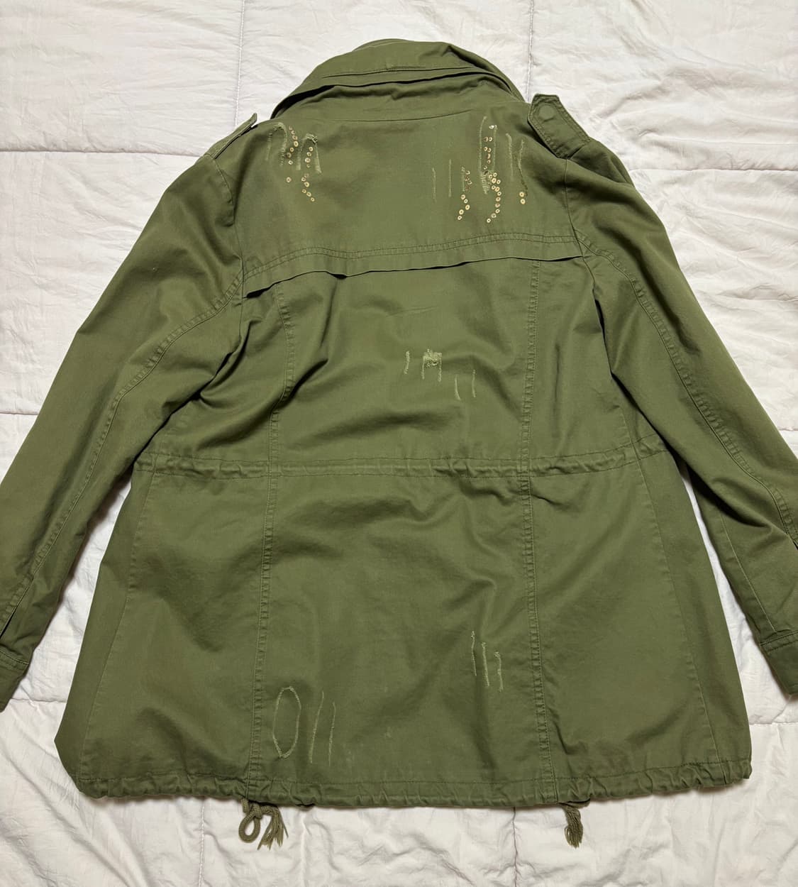 에고이스트 스팽글 자수 빈티지 야상 점퍼 상품이미지3