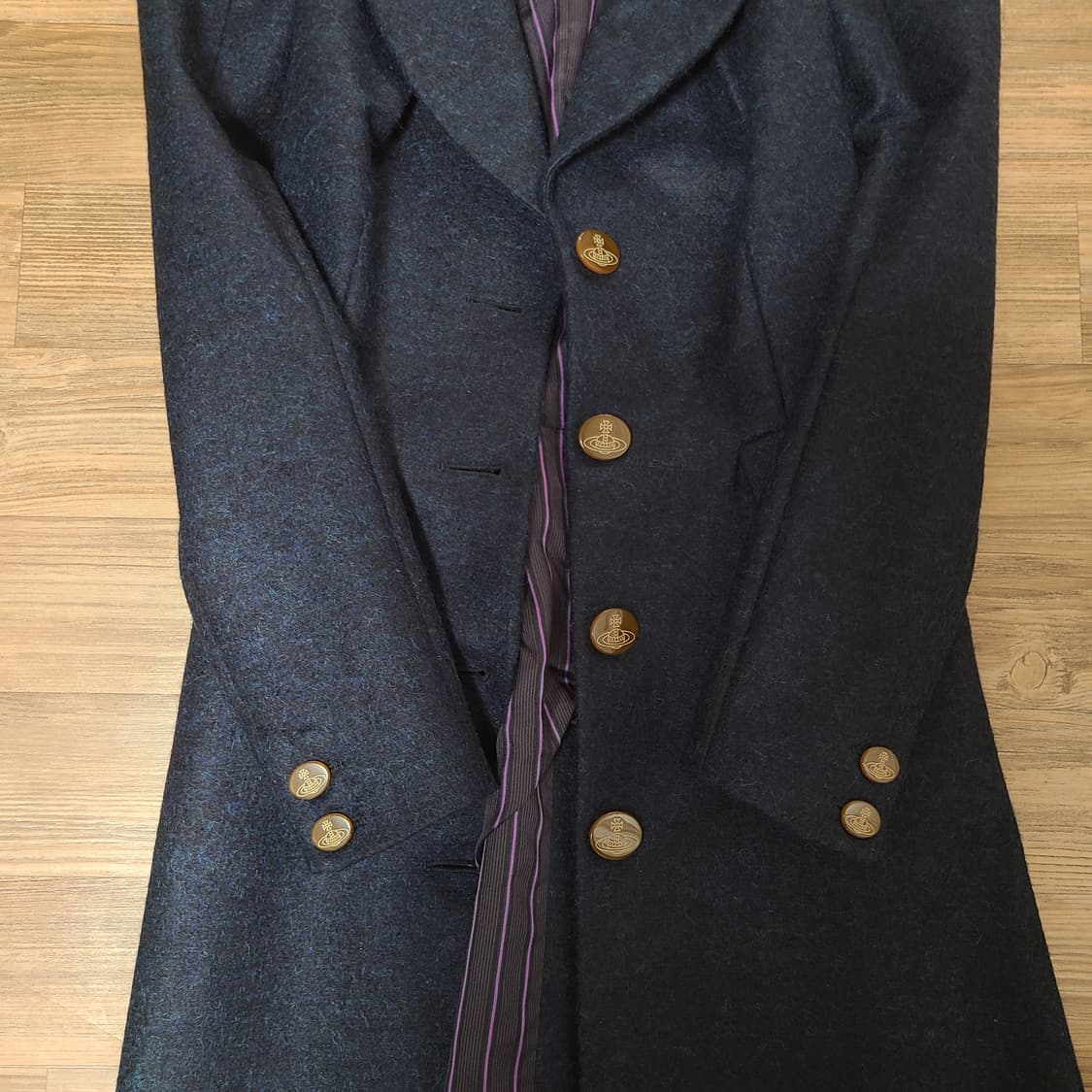 (38 새제품급) 비비안 웨스트우드  ORB버튼 알파카 울 코트 상품이미지7