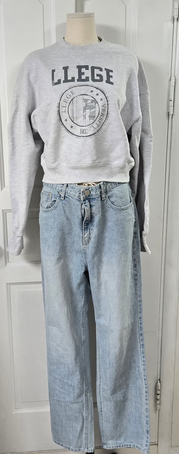 렉토 크롭 맨투맨 상품이미지2