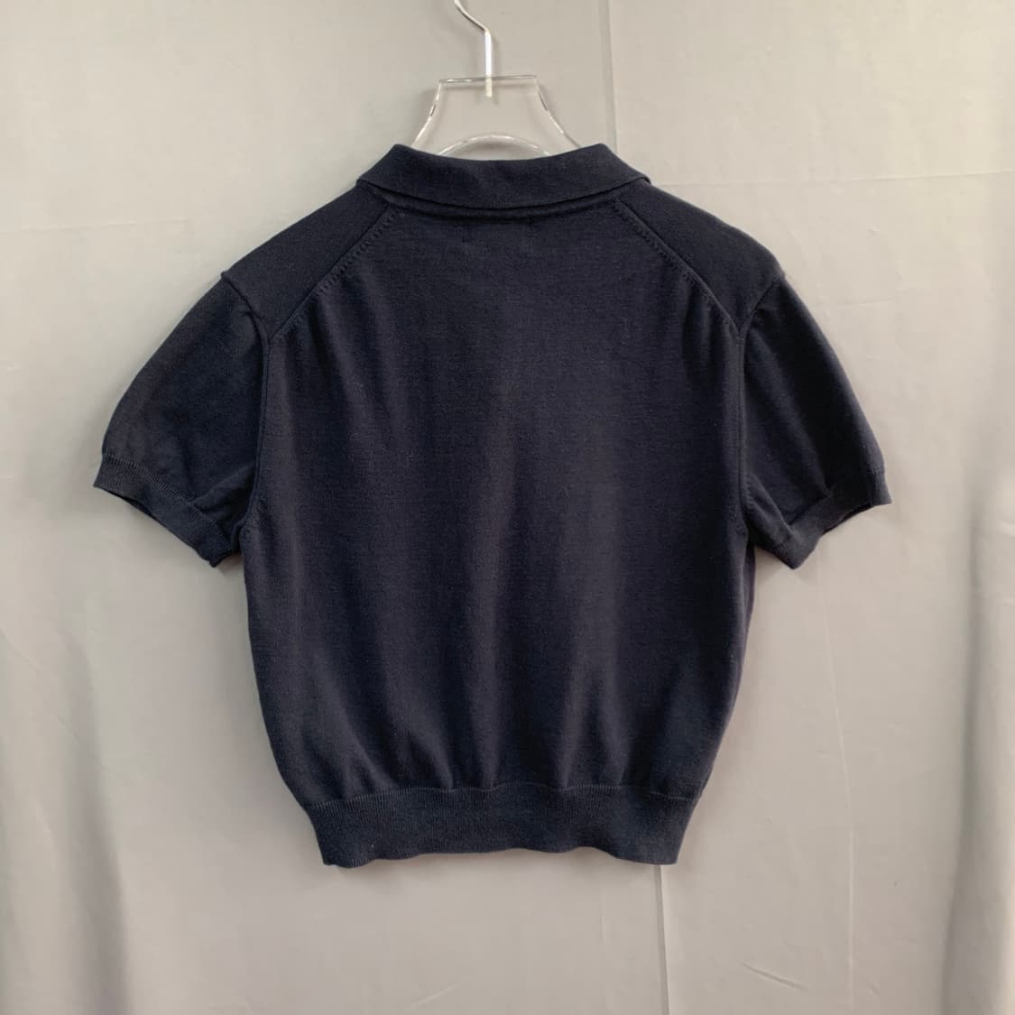 S SATUR 세터 여성 파인 하프 피케 니트 반팔 카라티 상품이미지2