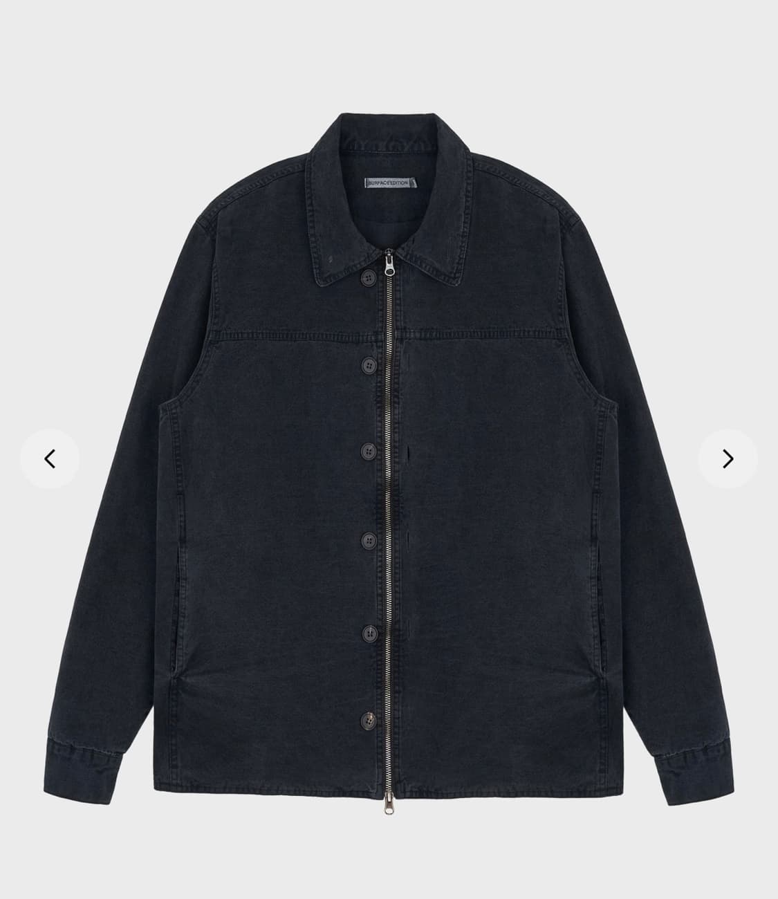서피스에디션 버튼 셔츠 자켓 블랙 M사이즈 상품이미지1