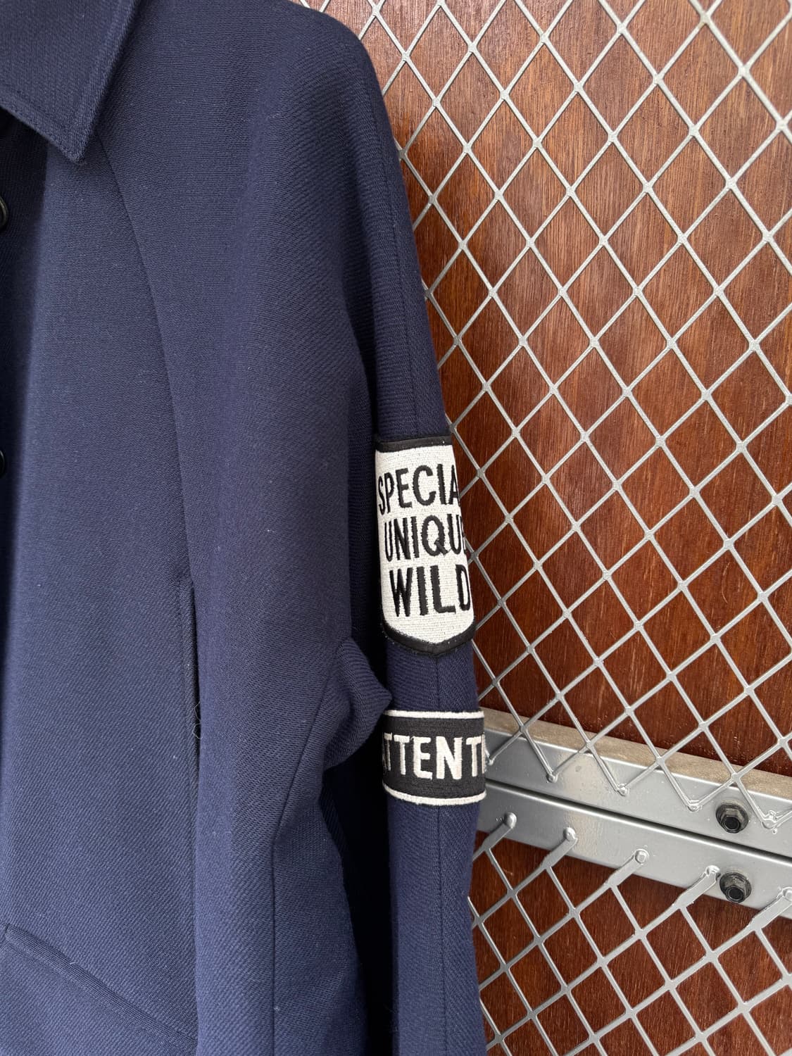 톰보이 네이비 오버핏 절개 패치 울 롱코트 S 상품이미지3