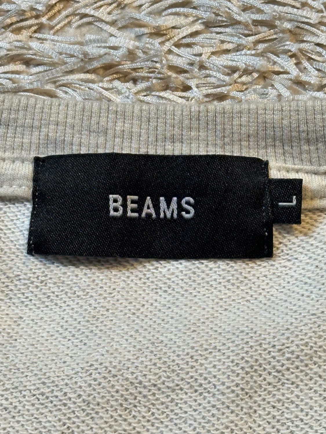 빔즈 BEAMS 로고 스웻셔츠 맨투맨 오트밀 상품이미지5