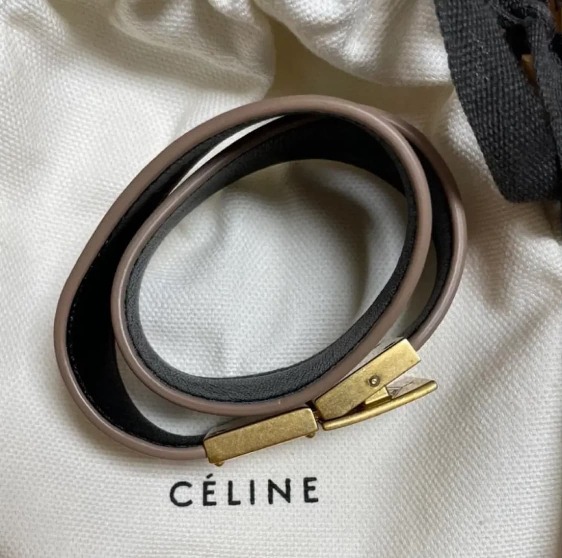 셀린느 더블스트랩 팔찌 카멜 상품이미지3