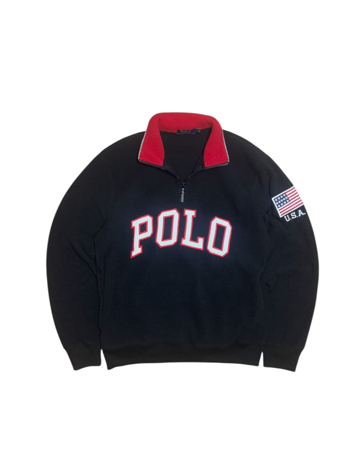 폴로 랄프로렌 성조기 하프집업 플리스 상품이미지1