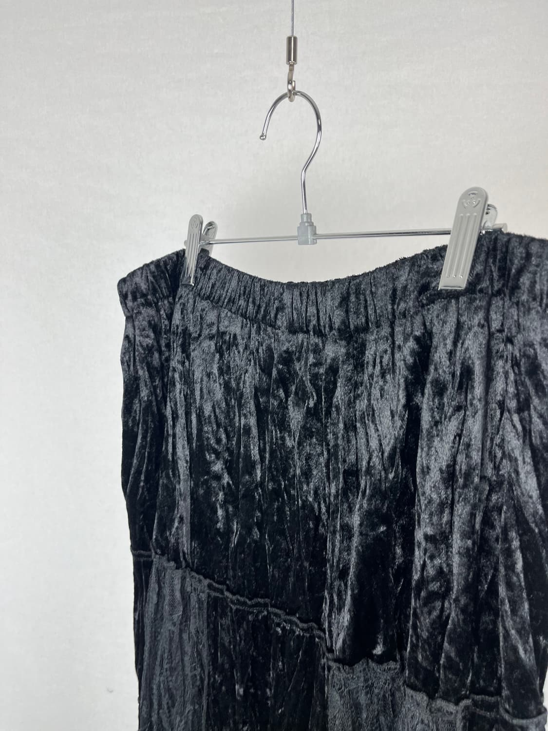 Vintage 벨벳 매쉬 판넬 스커트  상품이미지4