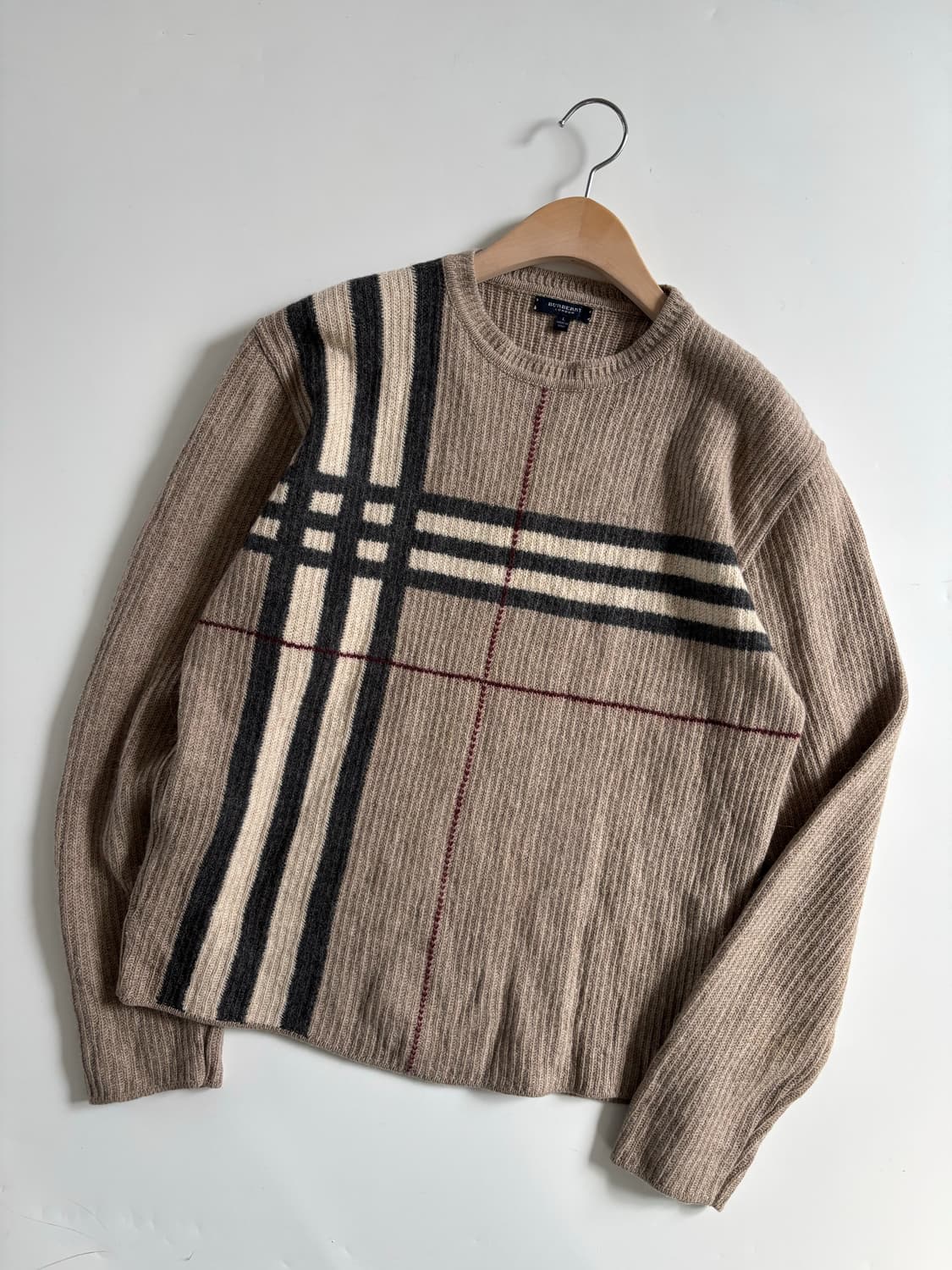 Burberry 버버리 클래식 체크 패턴 울 니트 상품이미지1