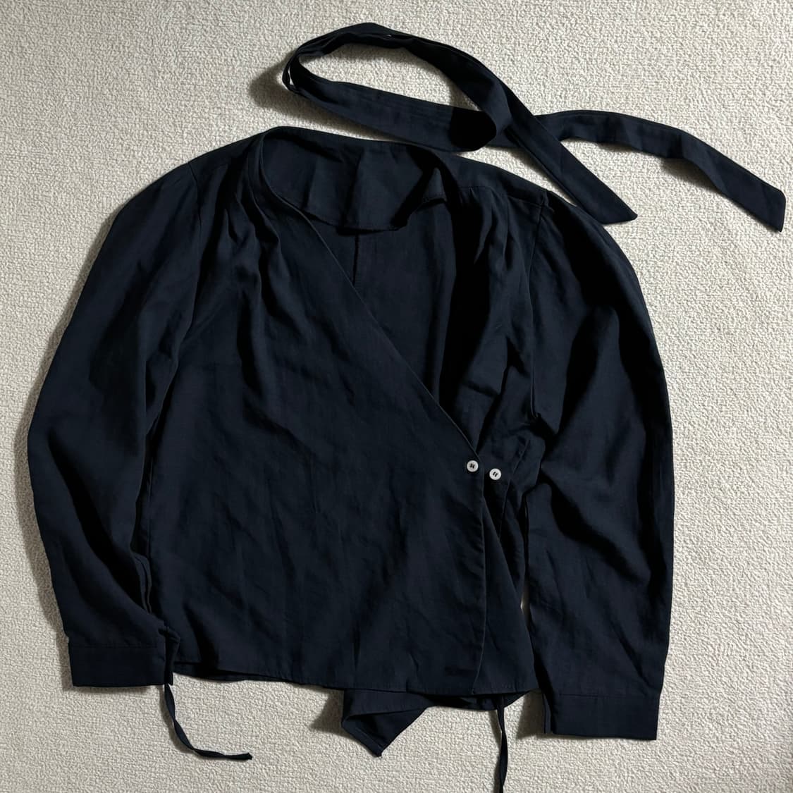 보세 네이비 타이랩 블라우스 셔츠 상품이미지1