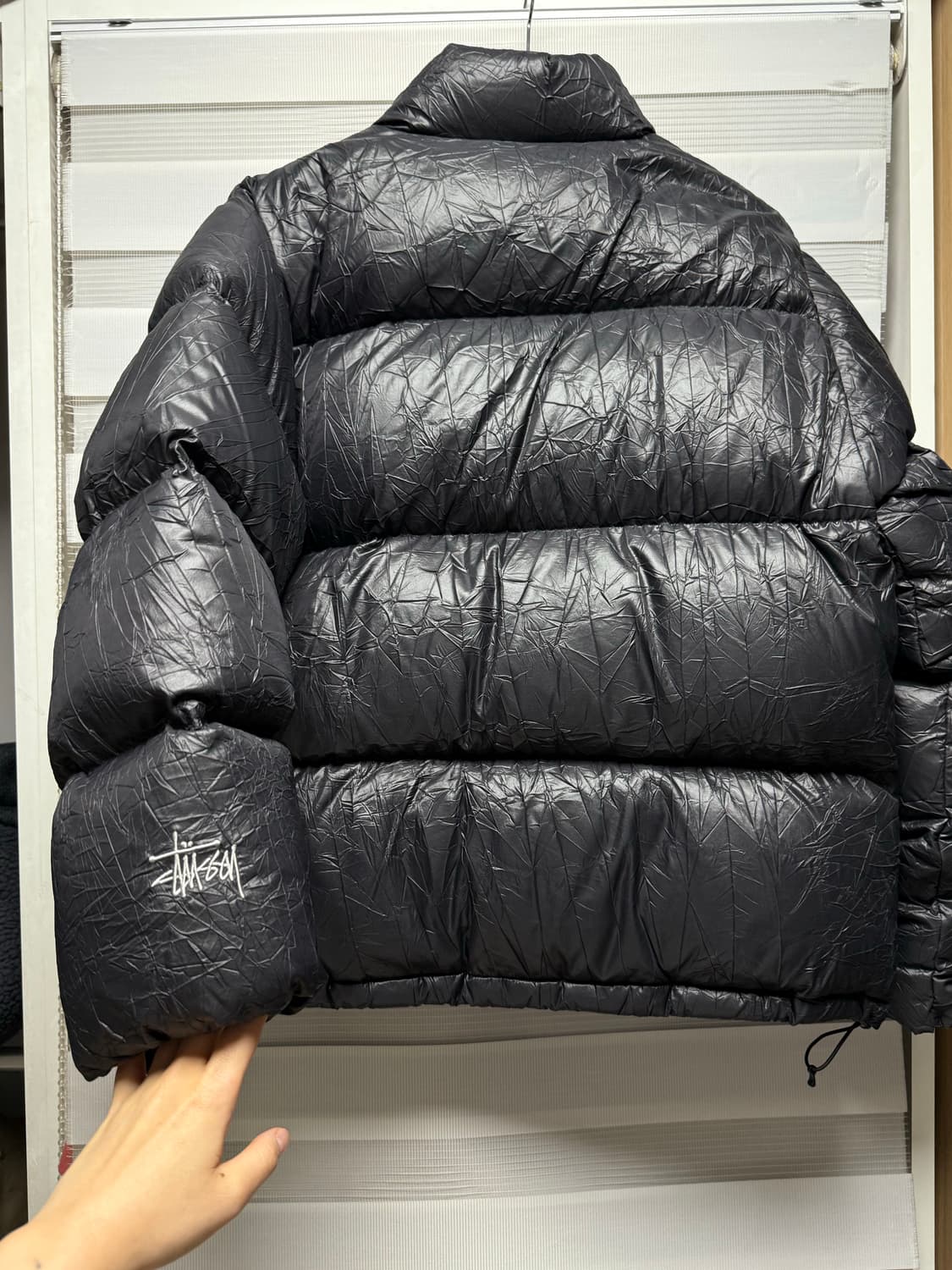 스투시 링클 나일론 다운 푸퍼 블랙 M 상품이미지5