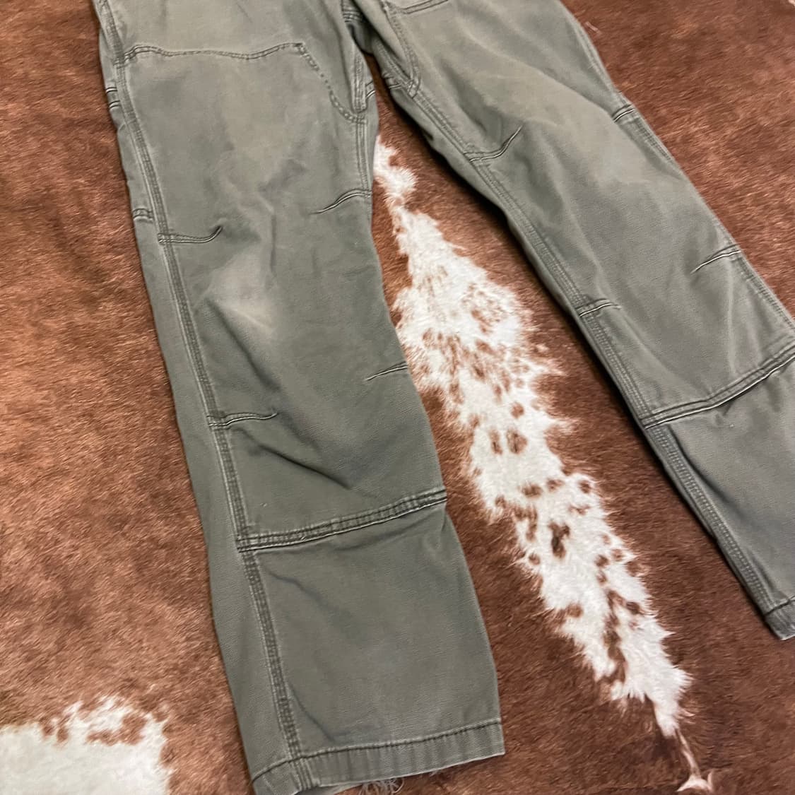 칼하트 카키 더블니 워크팬츠 상품이미지7