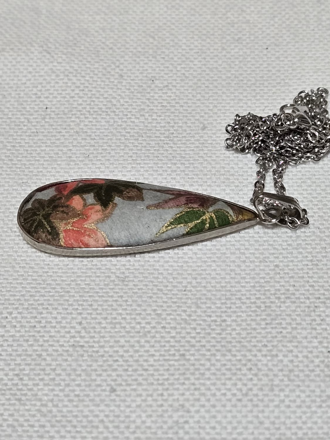 일본 빈티지 플라워패턴 팬던트 목걸이 상품이미지3